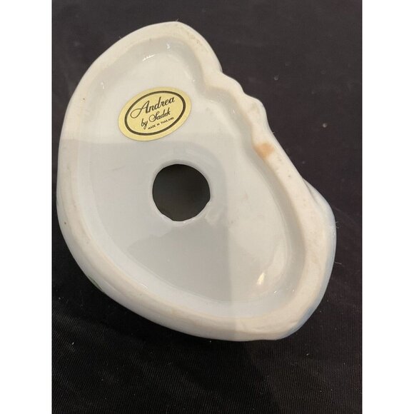 Sweet Porcelain SLEEPING CAT Floral Forget Me Knots  Andrea by Sadek Thailand - Picture 6 of 9